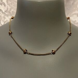 Vintage Avon Love Knot Gold-Tone Necklace, 17 Inches, Dainty